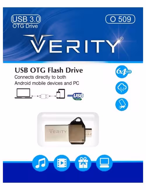فلش مموری OTG وریتی مدل O509 ظرفیت 64 گیگابایت
