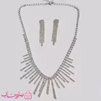 نیم ست زنانه خورشیدی آبکاری نقره کد 3921