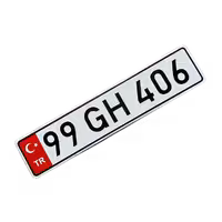 پلاک اسپرت خودرو ترکیه بغل قرمز (بسته 2 عددی)