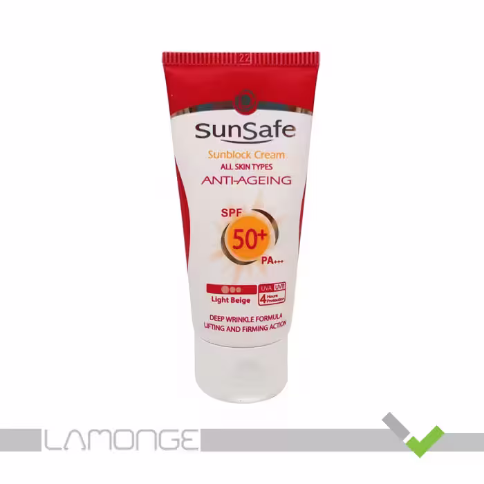 ضد آفتاب و ضد چروک SPF50 سان سیف حجم 50 میلی لیتر