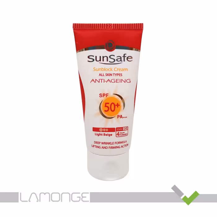 ضد آفتاب و ضد چروک SPF50 سان سیف حجم 50 میلی لیتر