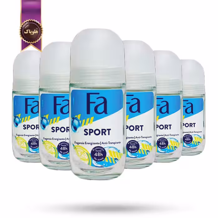 6 عدد مام رول ضد تعریق فا Fa مدل اسپرت Sport حجم 50 میلی لیتر (اورجینال)