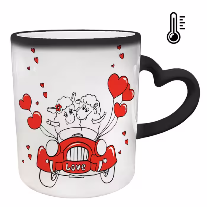 خرید ماگ-لیوان حرارتی  دسته قلبی  عاشقانه کد 227