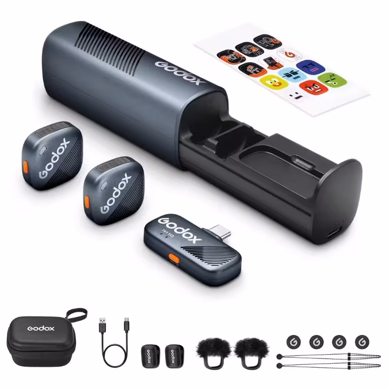میکروفون بی‌سیم گودکس Godox Cube-S 2peson Wireless Microphone with USB-C Connector