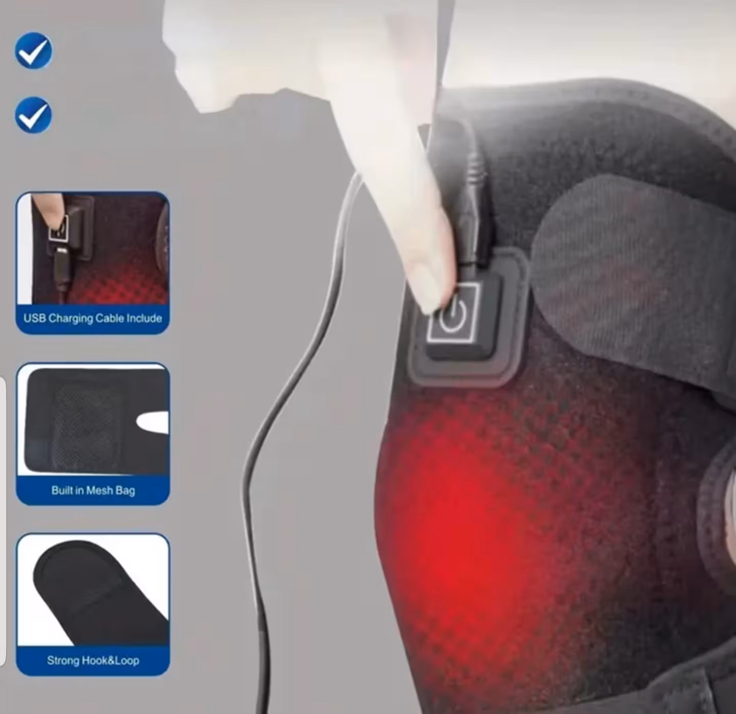 زانوبند حرارتی (گرمکن زانو) مدل FZ-79 (فری سایز)