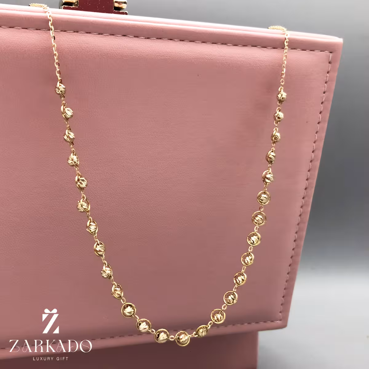 گردنبند طلا طرح گوی البرنادو حلقه ای کد N2261