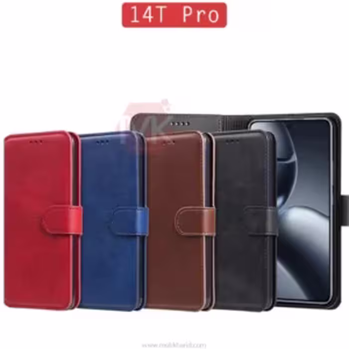 کیف محافظ زبانه دار Flip Folio Leather Cover | Xiaomi 14T Pro