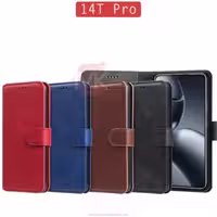 کیف محافظ زبانه دار Flip Folio Leather Cover | Xiaomi 14T Pro