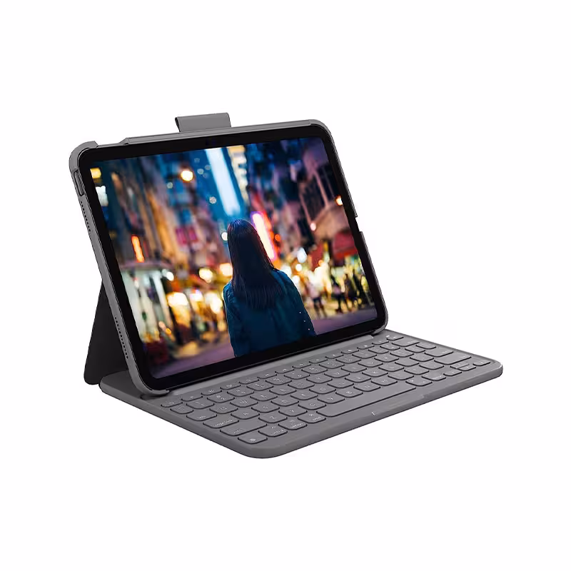 قاب و کیبورد بلوتوث Logitech Slim Folio برای iPad