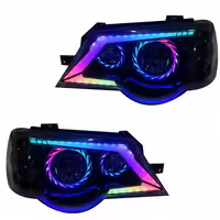 چراغ جلو اسپرت پراید 111 مدل TURBO فول کالر (بلوتوثی) داخل مشکی بدون موتور دو عددی