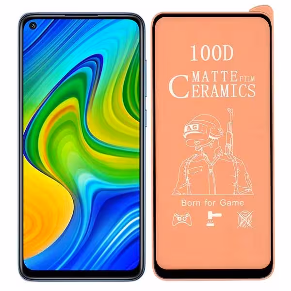محافظ صفحه نمایش سرامیکی مات full cover Xiaomi redmi note 9