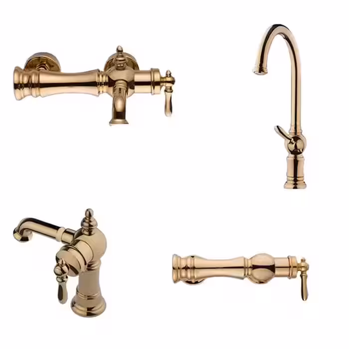 ست کامل شیرآلات شودر مدل بیزانس طلا مات