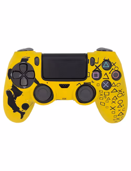 روکش محافظ دسته PS4 لیزری زرد مشکی طرح فوتبال