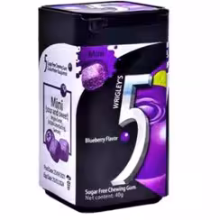 آدامس بدون قند فایو Five5 با طعم Bloeberry بلوبری 40 گرم