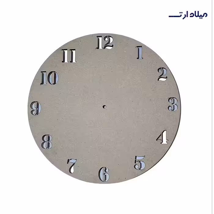 بیس MDF ساعت 40 سانت با اعداد انگلیسی ضخامت 5 میل