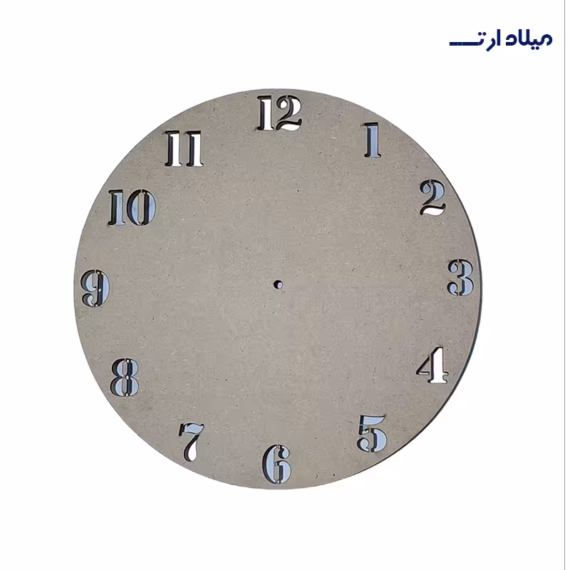 بیس MDF ساعت 40 سانت با اعداد انگلیسی ضخامت 5 میل
