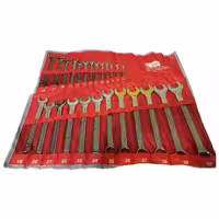 پک 25 پارچه آچار یکسر تخت یک سر رینگ سالید برند SOLID از جنس کروم وانادیوم از شماره 6 تا 32