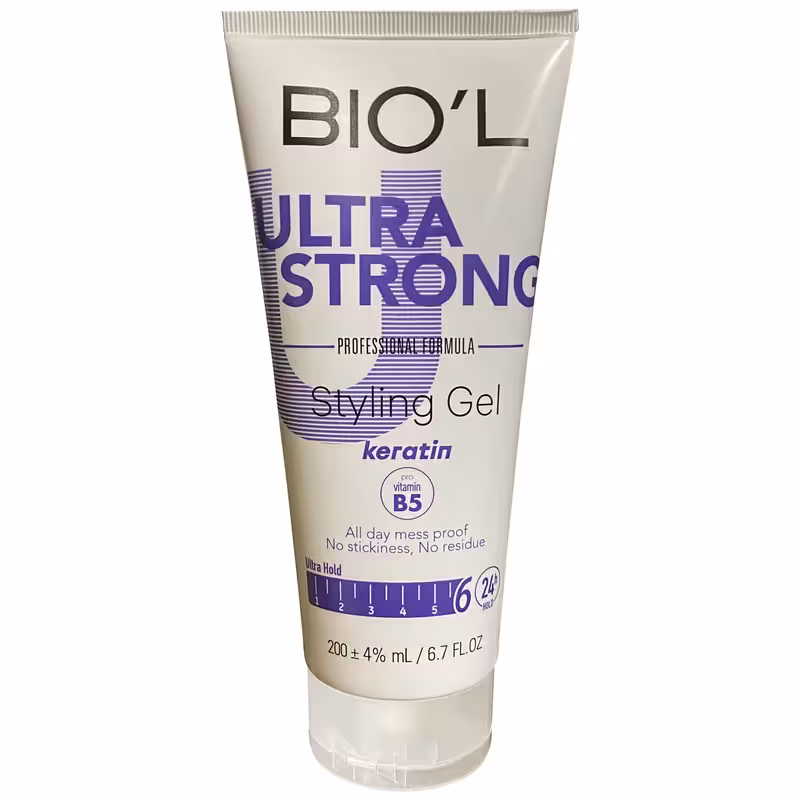 ژل مو بیول با قدرت نگه دارندگی فوق العاده بالا حاوی آرگان و کراتین 200 میلی لیتر Bio’l Ultra Strong Hair Gel 200ml