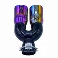 سر اگزوز دو لول شکاری بزرگ نیمه هفت رنگ کد 404