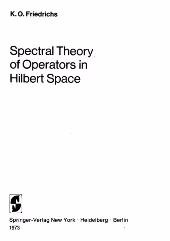 خرید و دانلود نسخه کامل کتاب Spectral Theory of Operators in Hilbert Space (Applied Mathematical Sciences)