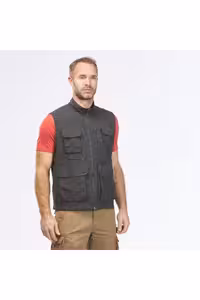 مردانه جلیقه در فضای باز مردان FORCLAZ خاکستری سفر 100 Decathlon