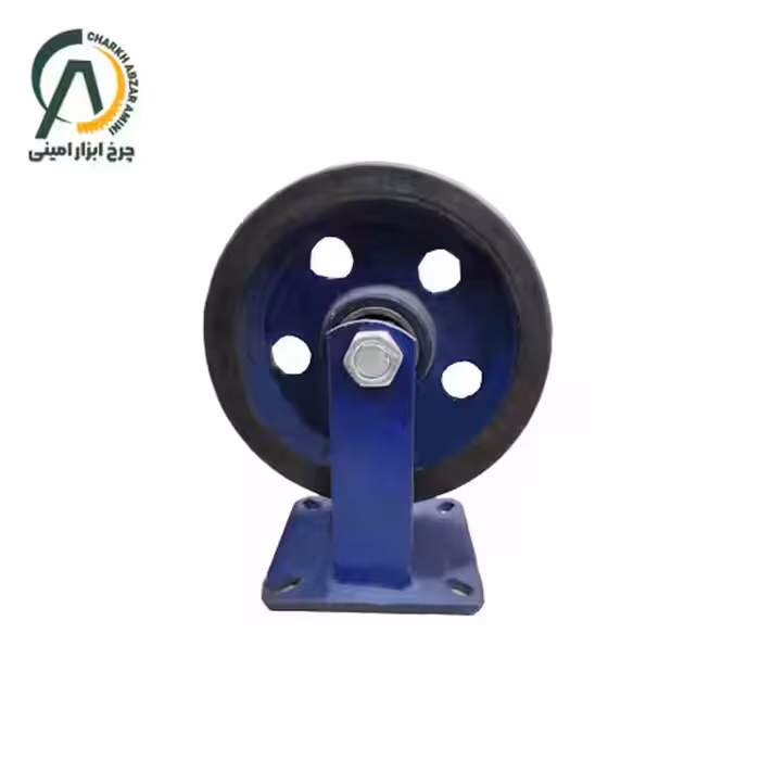 چرخ پاترولی آهنی لاستیکی A ثابت قطر 250 میلی متر