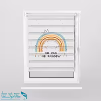 پرده زبرا اتاق کودک طرح رنگین کمون کد A2758