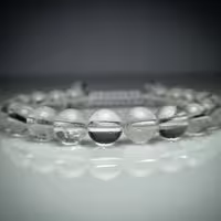 دستبند سنگ کریستال کوارتز  اصل