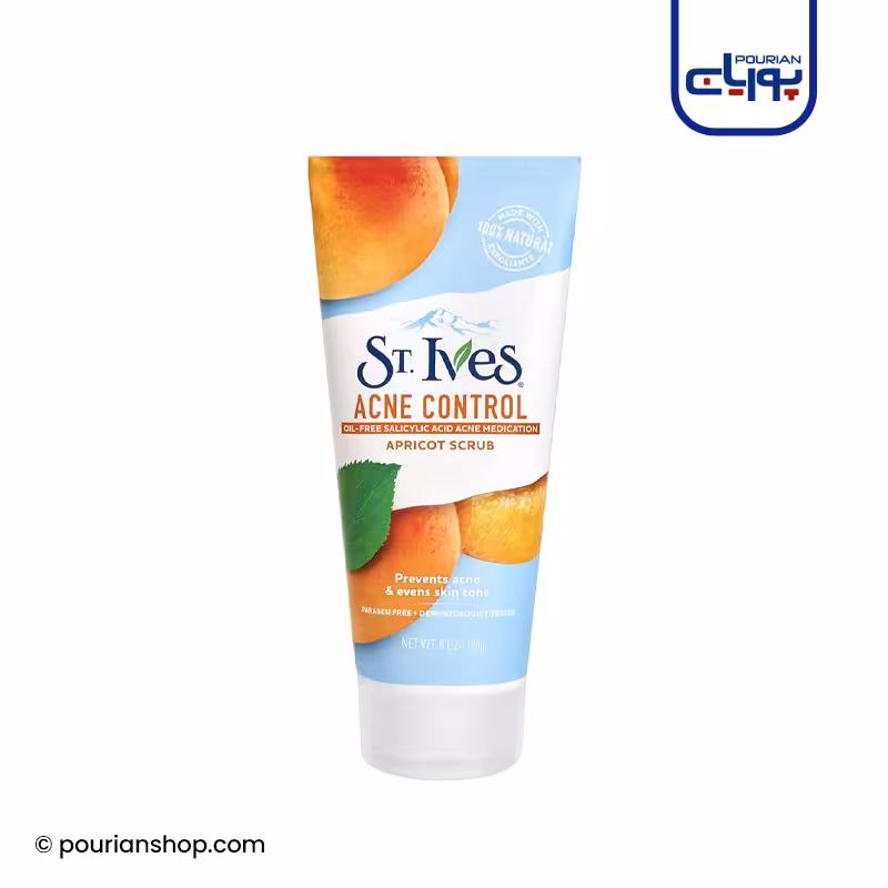 اسکراب ضد جوش زردآلو سینت ایوز 170گرمی_St Ives Acne Control