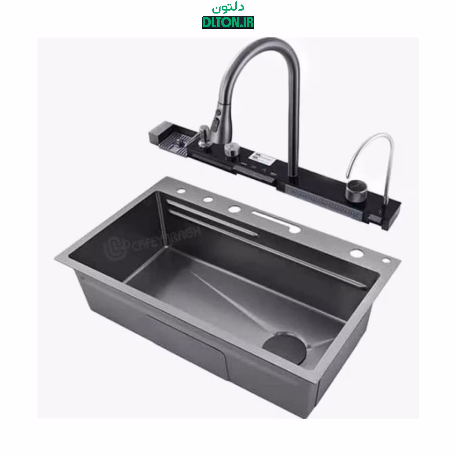 سینک ظرفشویی پیانویی 5 کلید فول آپشن مدرن ا Modern piano digital sink with honeycomb waterfall model