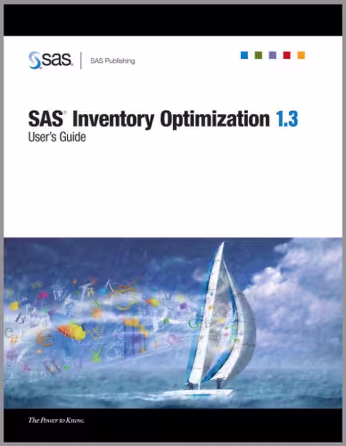 خرید و دانلود نسخه کامل کتاب SAS Inventory Optimization 1.3: User's Guide