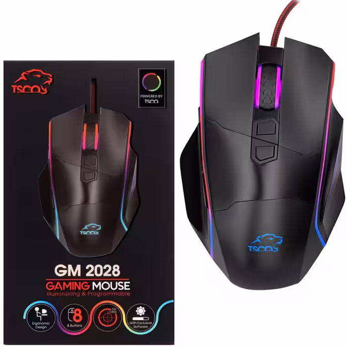 ماوس سیم دار گیمینگ تسکو ( TSCO) مدل  TSCO GM 2028 (گارانتی 12 ماهه توسن سیستم شرق )
