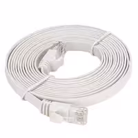 کابل شبکه دی لینک CAT6 بدون شیلد Flat رنگ سفید10 متری