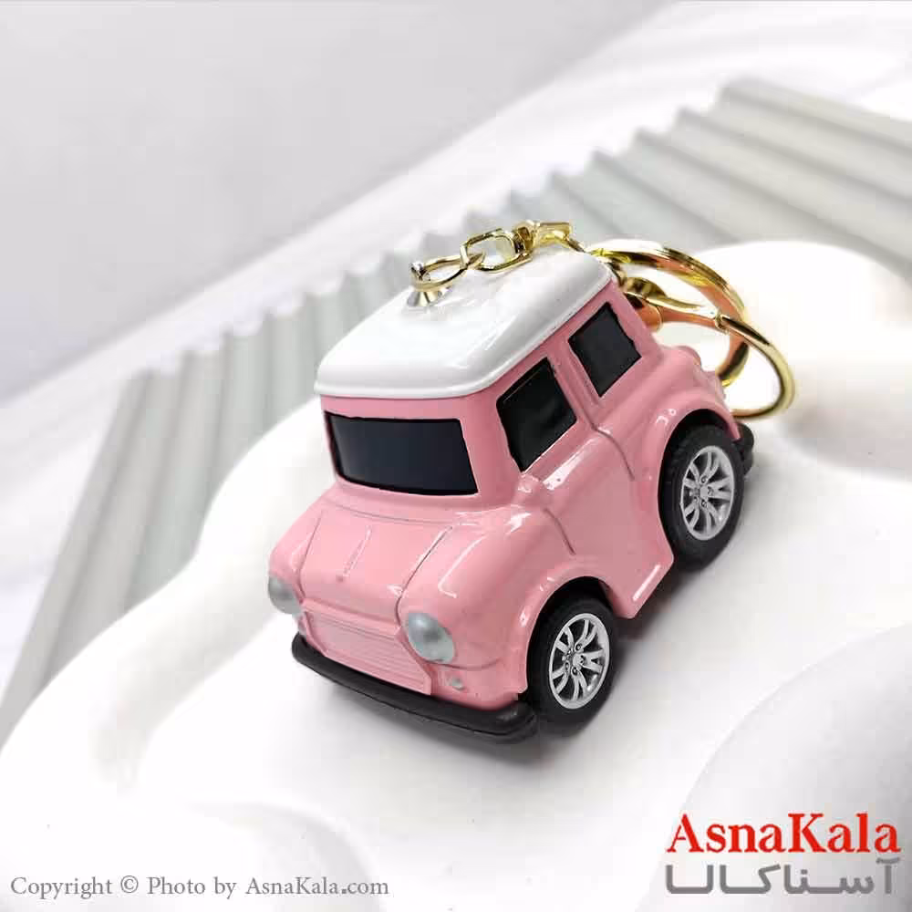 جاکلیدی فانتزی مدل ماشین صورتی کد HAIR13966W