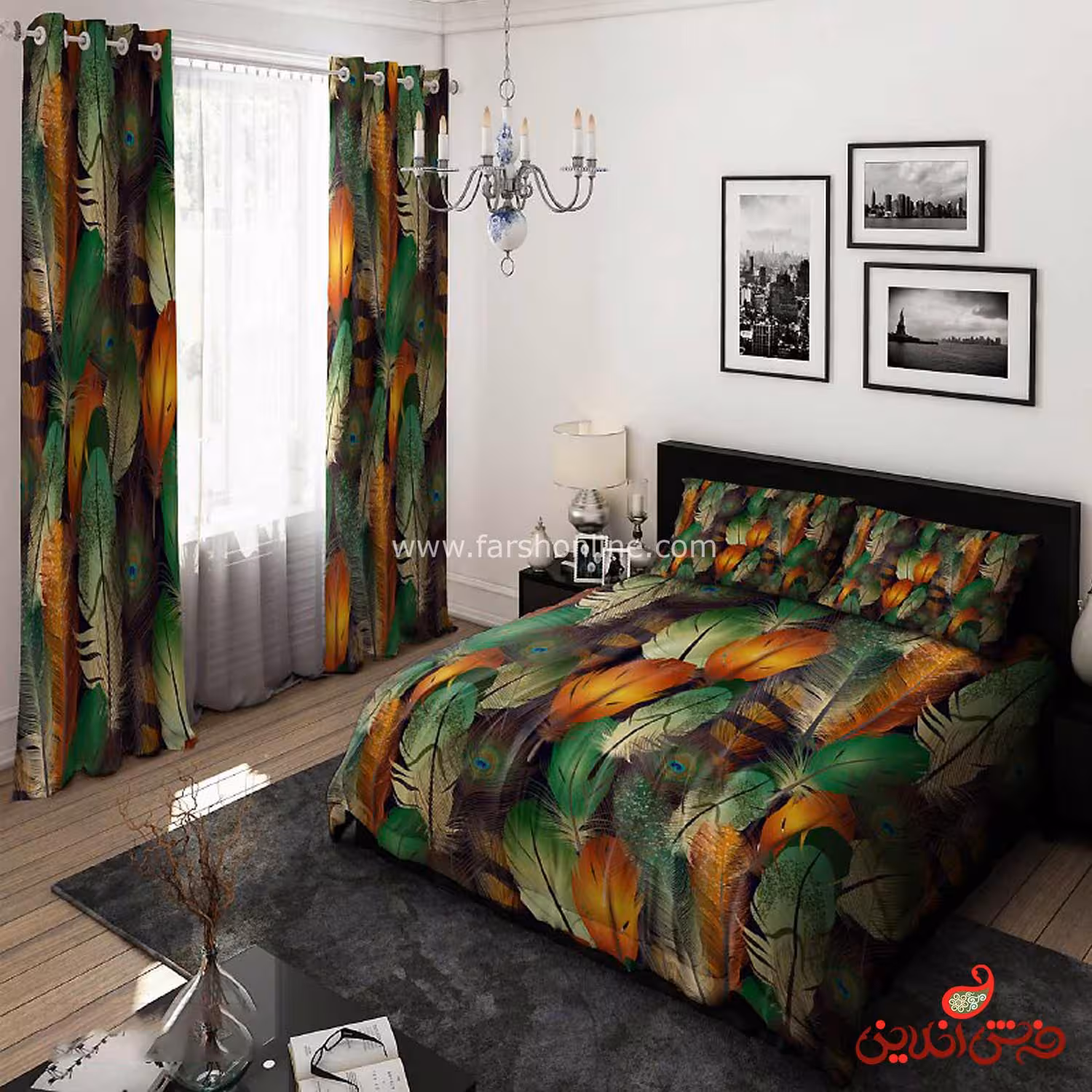 روتختی طرح پر پرندگان کد 15323