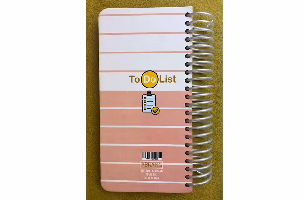 لیست انجام کارها – to do list – اروپایی – فنر بزرگ – آبرنگ