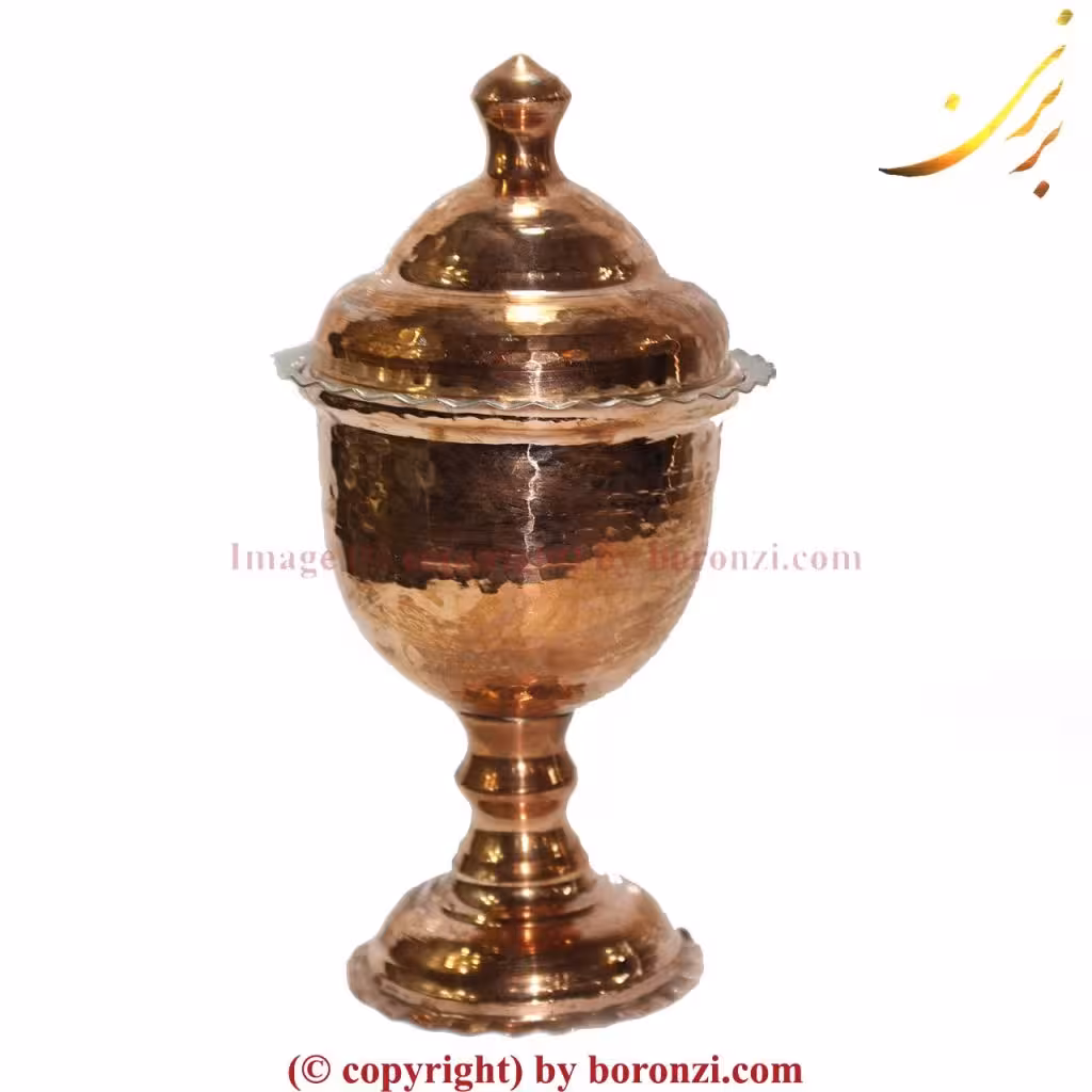 شکلات خوری مسی لبه دار چکشی کوچک