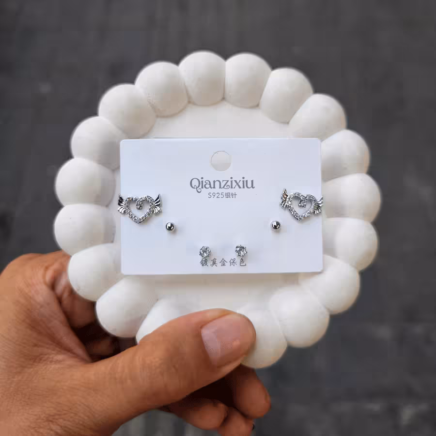 پک گوشواره سه جفتی مینیمال کد 305