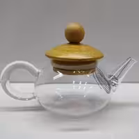 قوری پیرکس زعفران درب بامبو