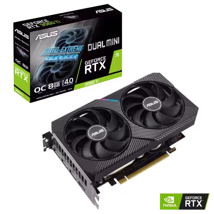 کارت گرافیک  ایسوس  مدل DUAL-RTX3060TI-O8G-MINI حافظه 8 گیگابایت