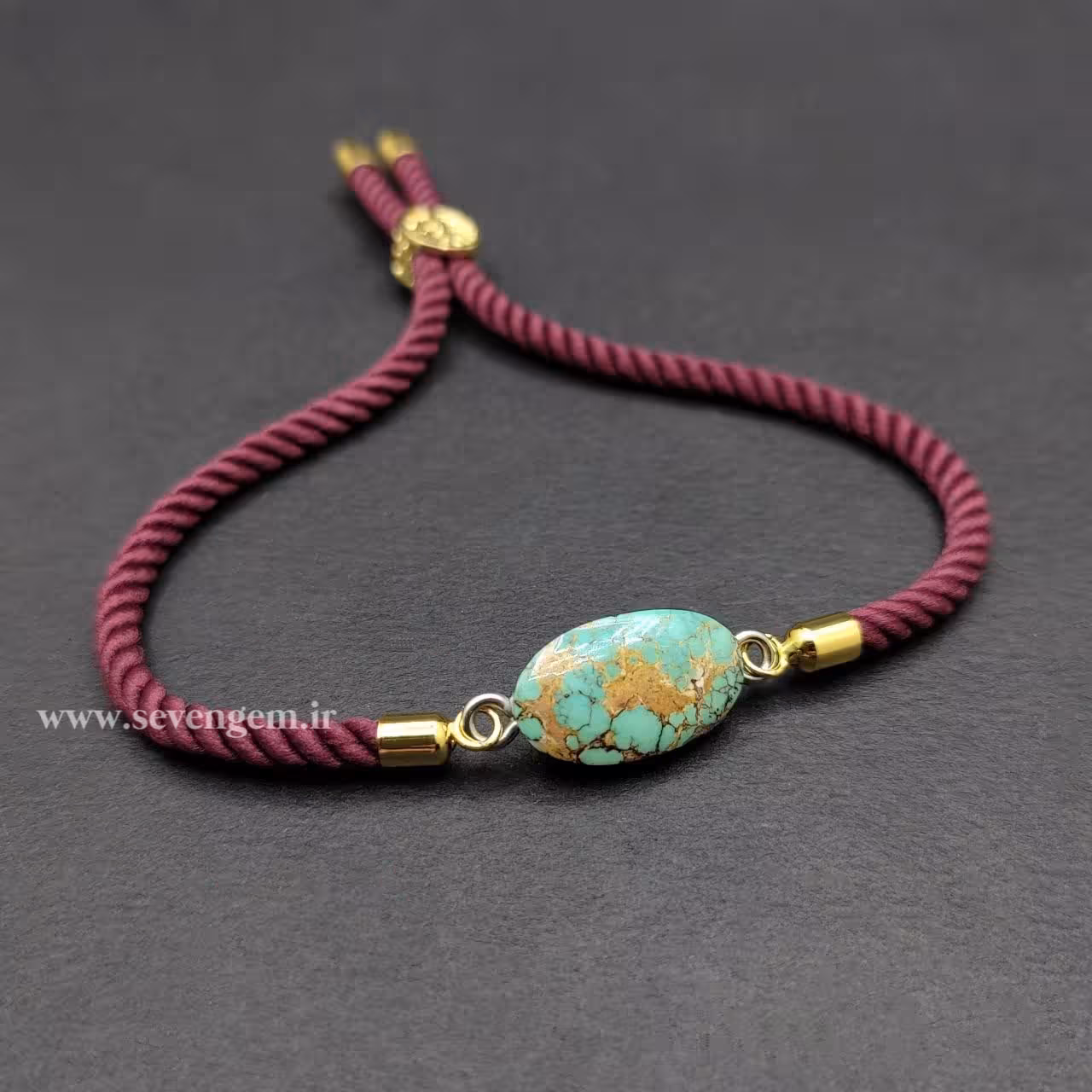 دستبند زنانه فیروزه نیشابور (کدA52)