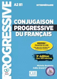 کتاب فرانسوی کونژوگزون پروگرسیو conjugaison progressive du francais intermediaire A2 B1