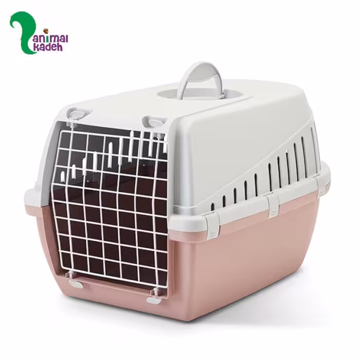 باکس حمل نقل سگ و گربه برند ساویک دارای مجوز پرواز سایز 2 (صورتی)