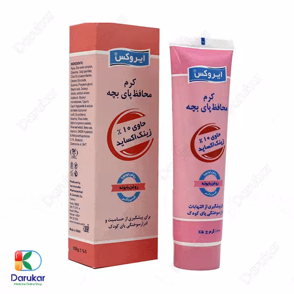 کرم محافظ پای بچه حاوی 10 % زینک اکساید ایروکس