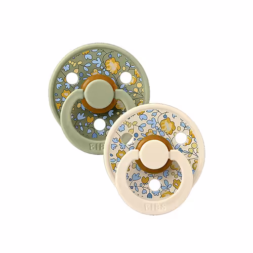 پستانک سر گرد لاتکس 0 تا 6 ماه طرح گل بیبس Bibs