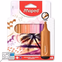 پک 4تایی هایلایتر متالیک طیف بنفش و صورتی مپد maped