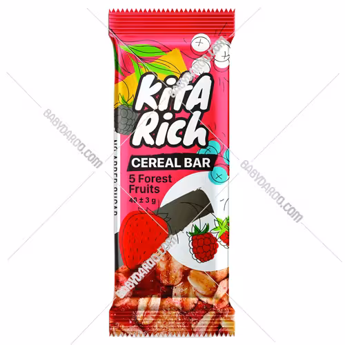 بار فشرده مخلوط غلات و 5 توت جنگلی کیتا ریچ 40gr