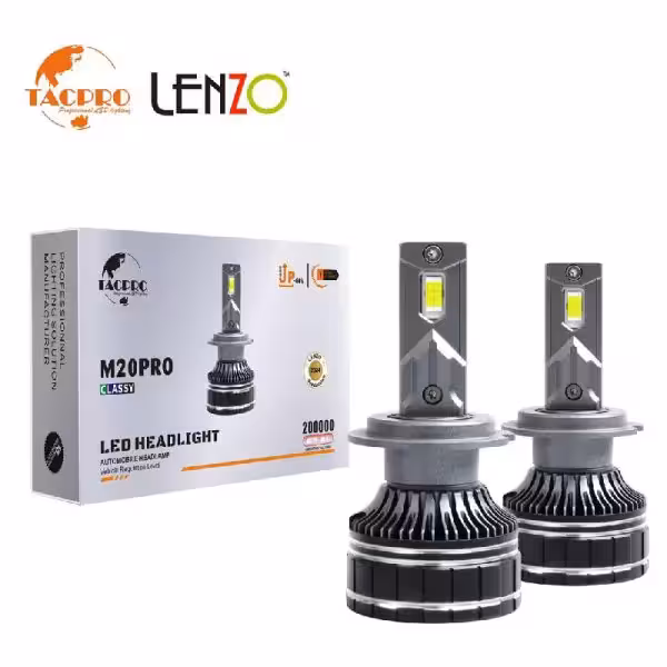 هدلایت پژو 206 جدید lenzo m10 pro مناسب نور بالا پایه H7