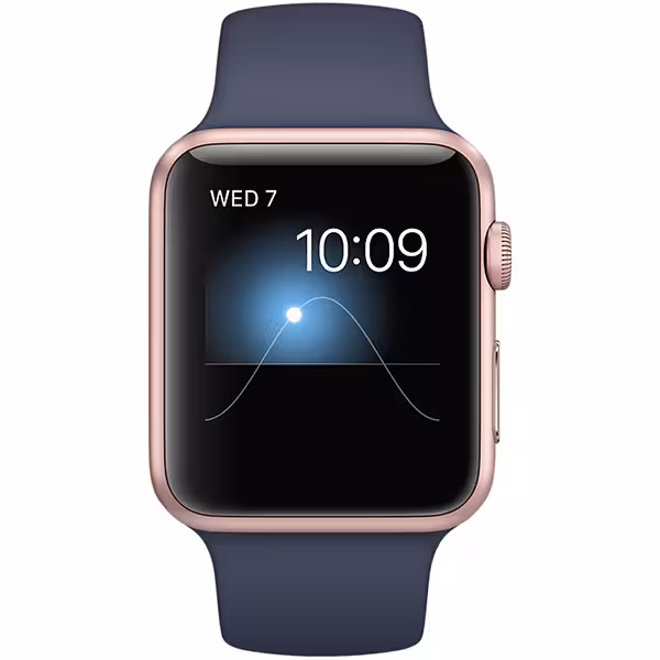 سری 1 اسپرت مردانه مدل Rose Gold Aluminum Case with Midnight Blue Sport Band - Hiapple.ir