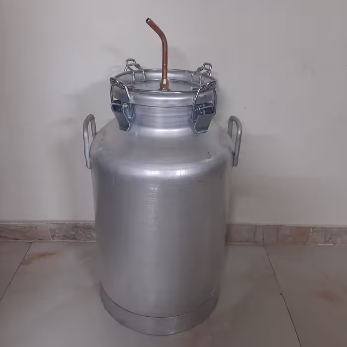 بیدون دیگ  دبه الومینیوم چهار چفت  جدید 50 لیتری  